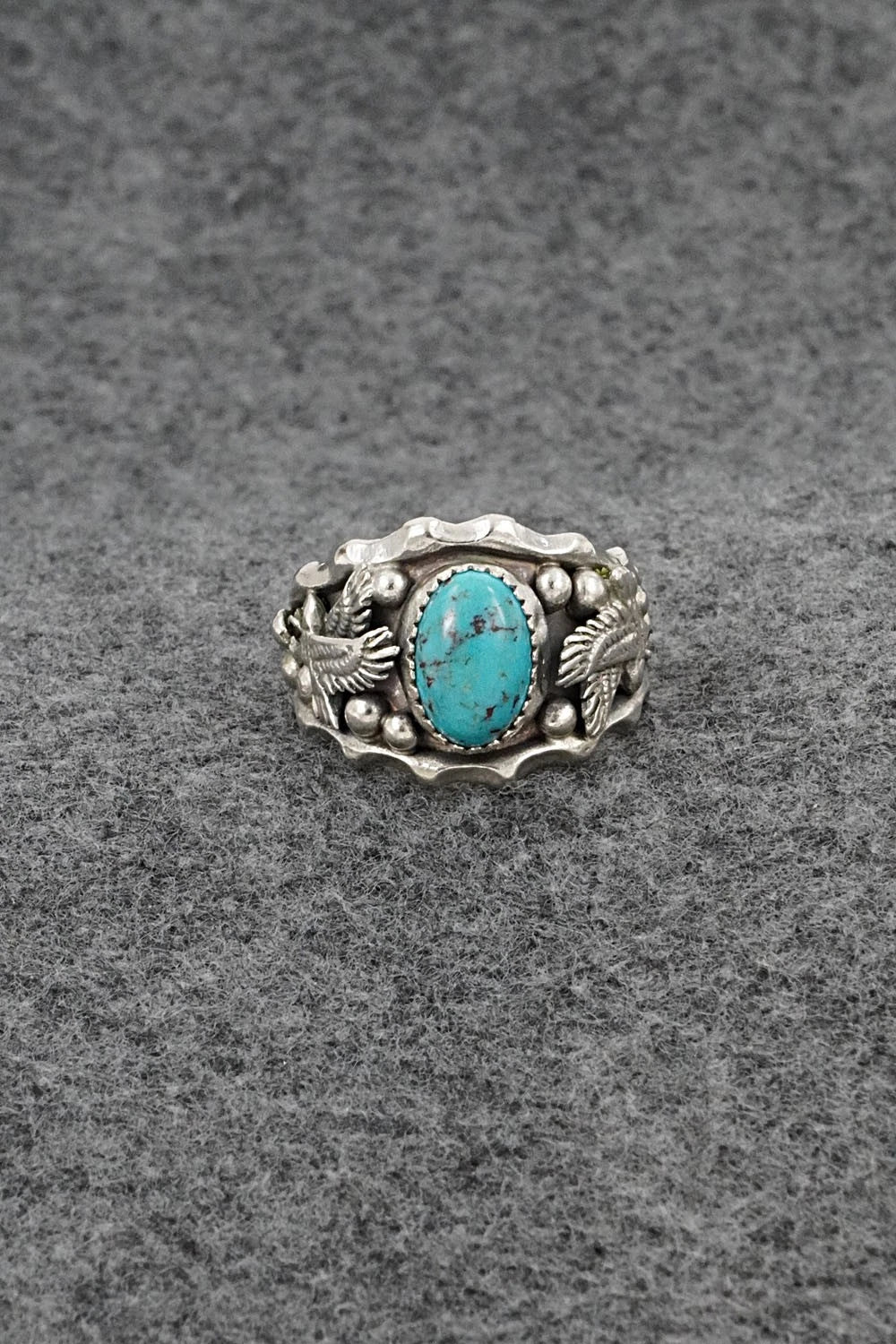Turquoise & Sterling Silver Ring - Genevieve Francisco - Size 11
