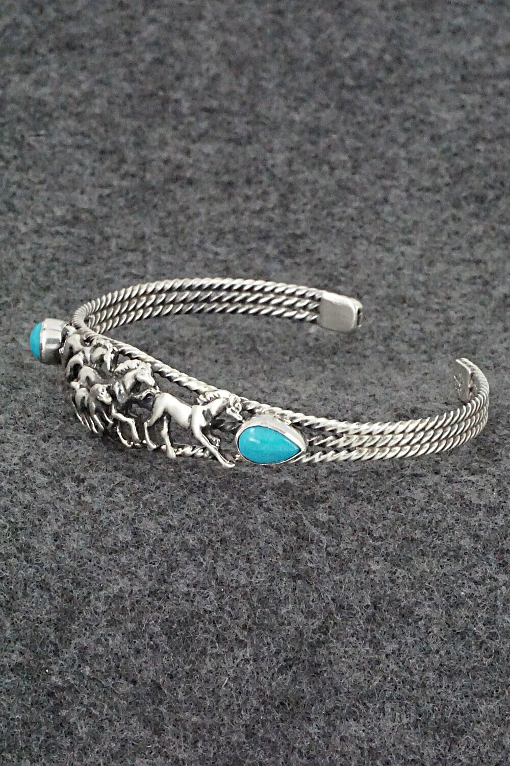 Turquoise & Sterling Silver Bracelet - Bobby Platero