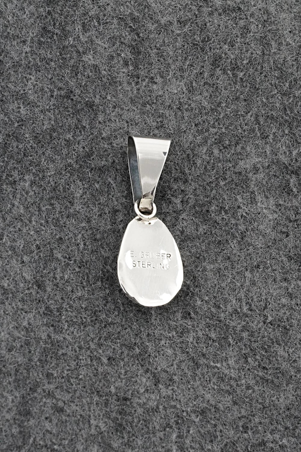 Turquoise & Sterling Silver Pendant - Eugene Gruber