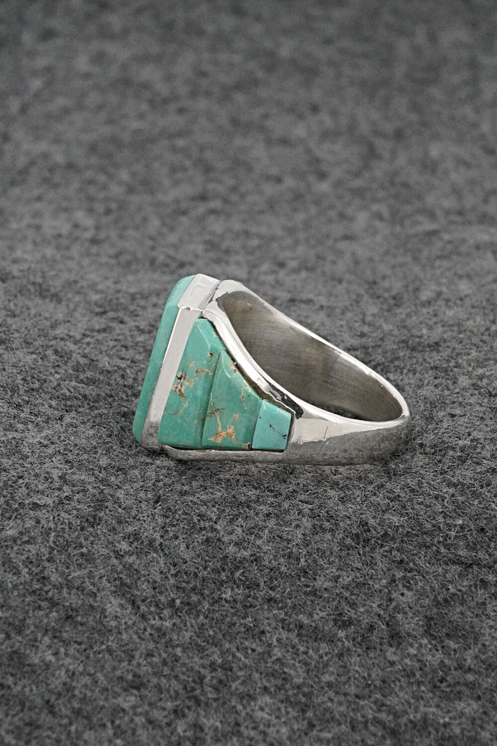 Turquoise & Sterling Silver Ring - Bevis Tsadiasi - Size 11.5