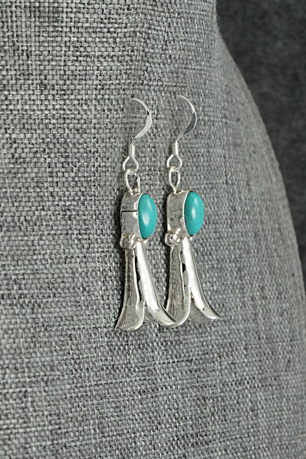 Turquoise & Sterling Silver Earrings - Robinson Martinez
