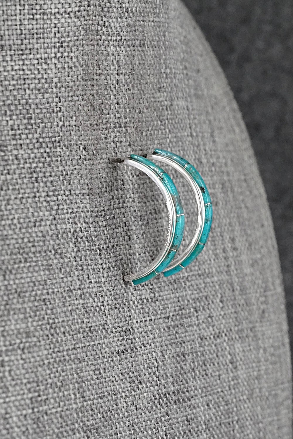 Turquoise & Sterling Silver Earrings - Gloria Waatsa