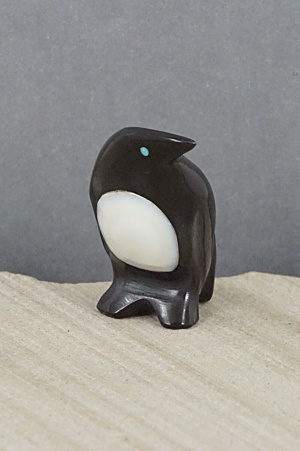 Penguin Zuni Fetish Carving - Calvert Bowannie