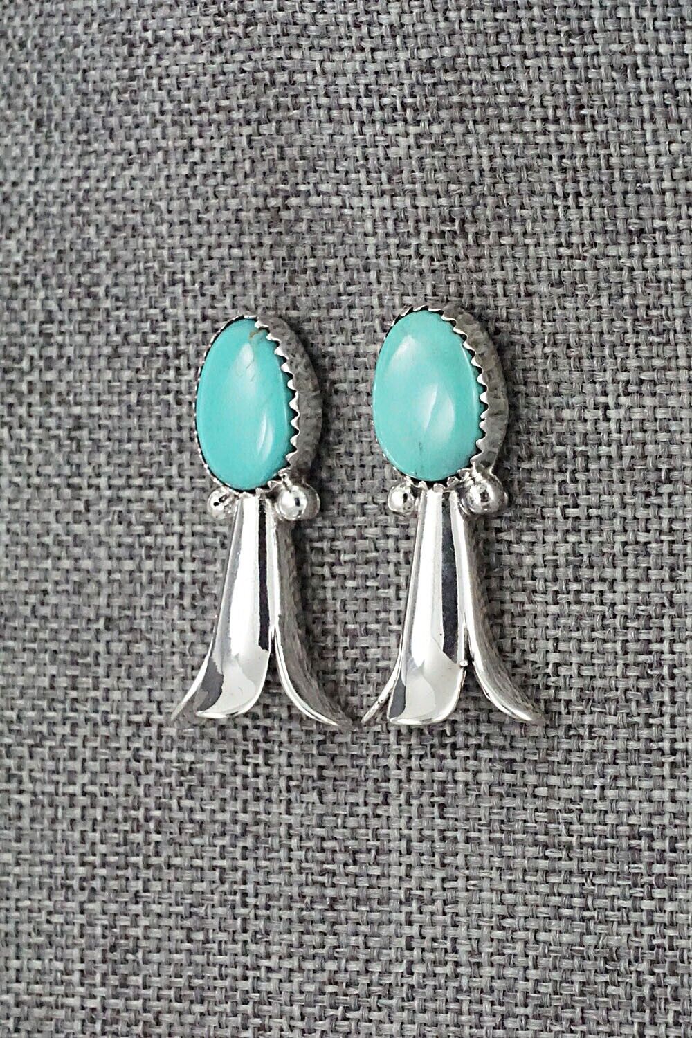 Turquoise & Sterling Silver Blossom Earrings - Jameson Garcia