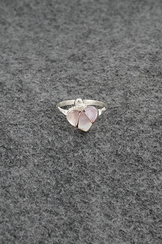 Mother of Pearl & Sterling Silver Ring - Ola Eriacho - Size 5.75