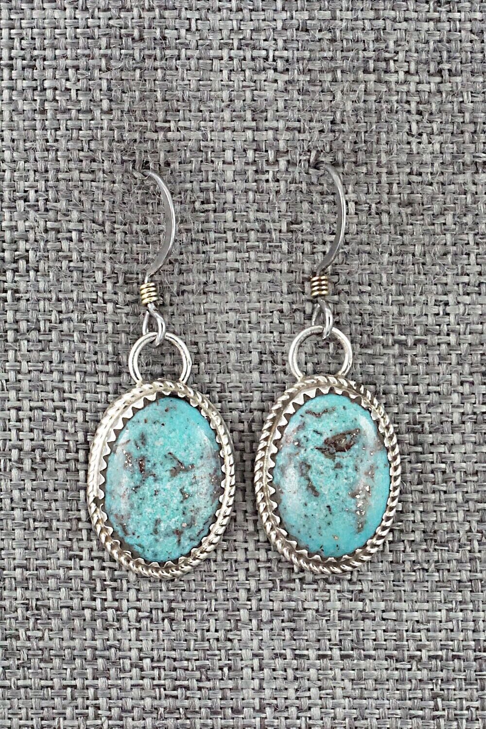 Turquoise & Sterling Silver Earrings - Ernest Hawthorne