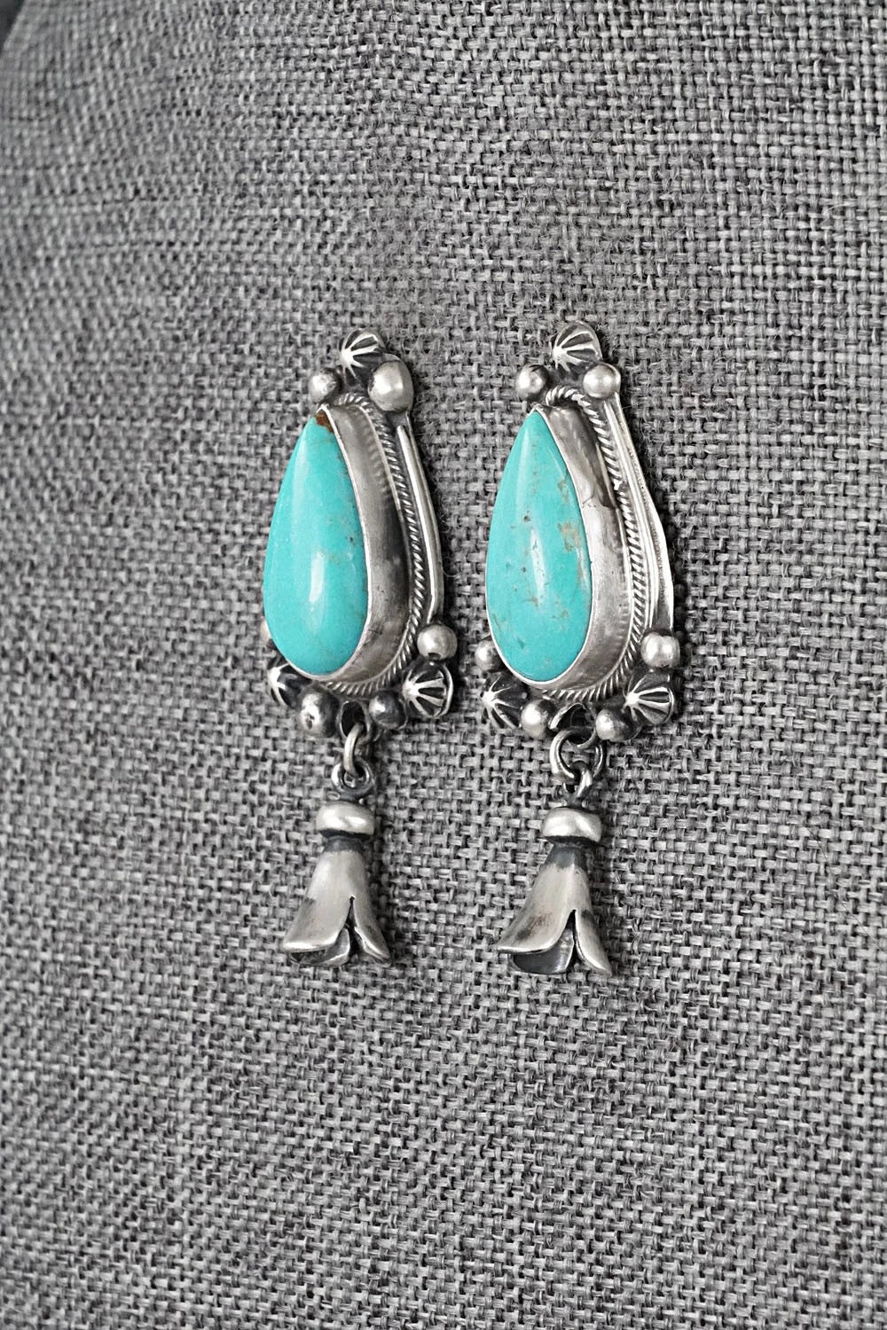 Turquoise & Sterling Silver Earrings - Bobby Johnson