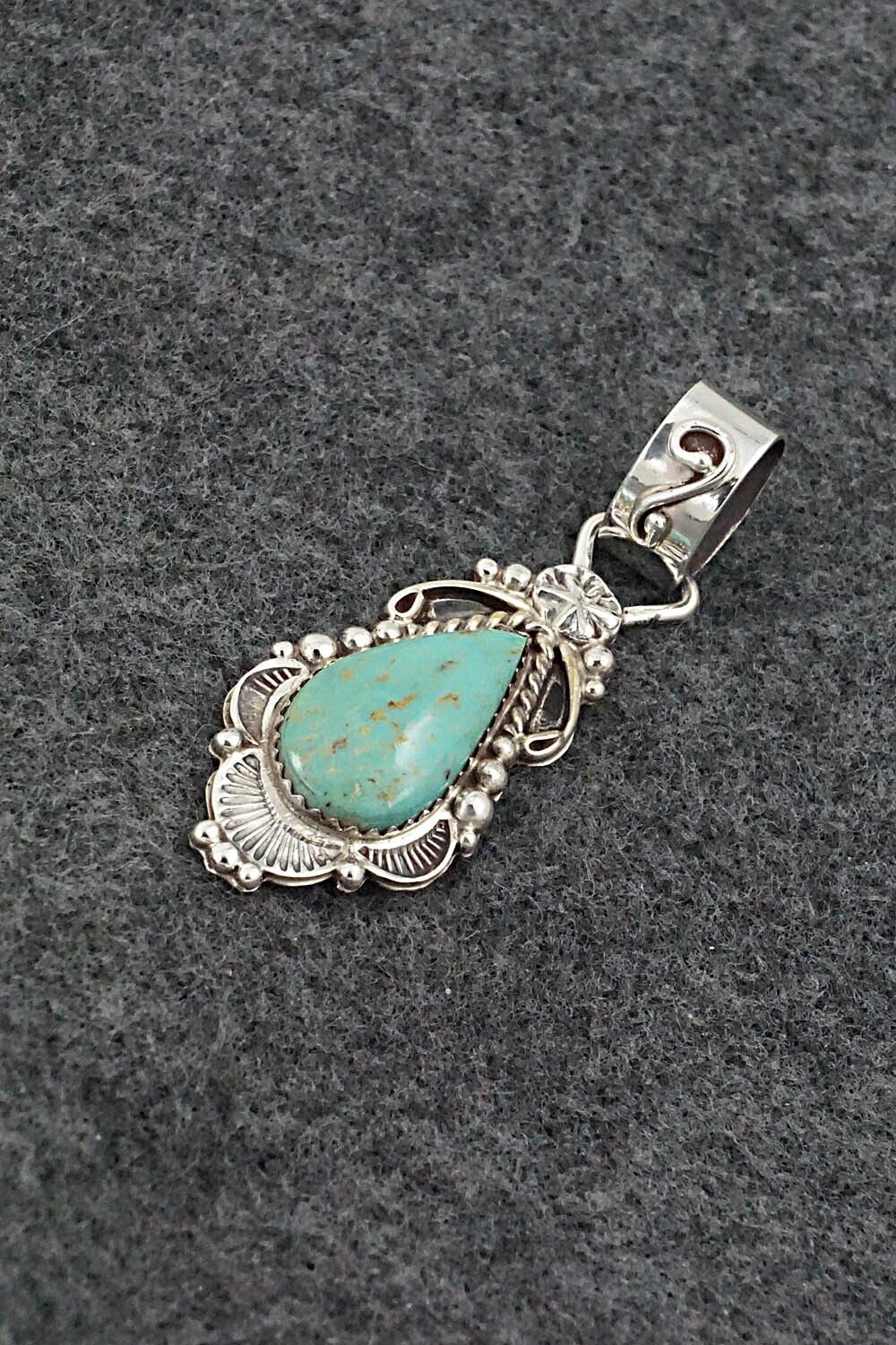 Turquoise & Sterling Silver Pendant & Earrings Set - Anthony Brown