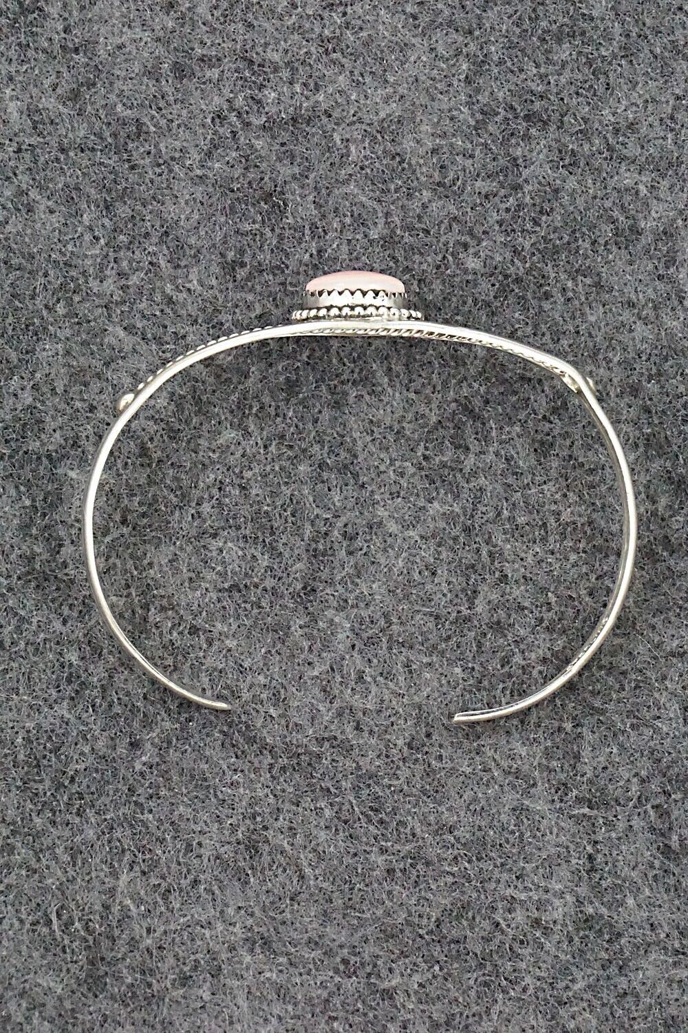 Pink Conch Shell & Sterling Silver Bracelet - Esther White