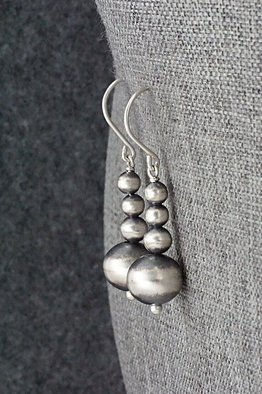 Sterling Silver Navajo Pearl Earrings - Amanda Larry