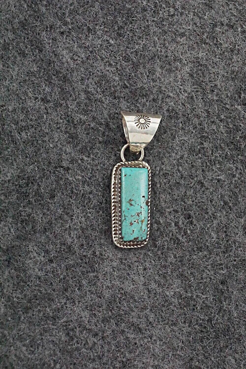 Turquoise & Sterling Silver Pendant - Ernest Hawthorne