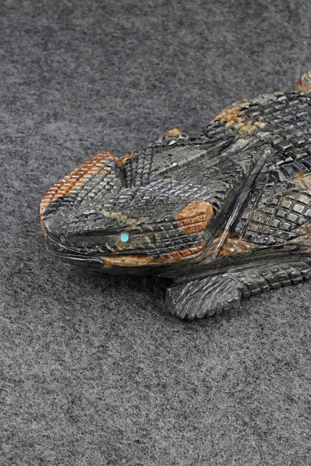 Horned Toad Zuni Fetish Carving - Tony Mackel