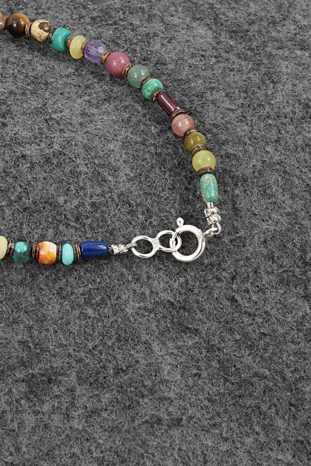 Multi-Stone & Sterling Silver Bracelet - Helen Tsosie