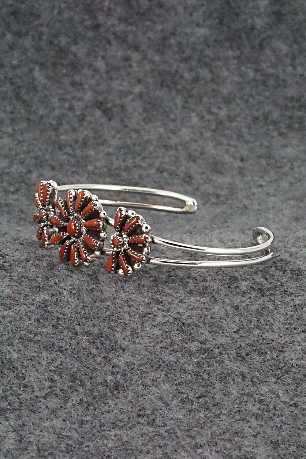 Coral & Sterling Silver Bracelet - Judy Wallace