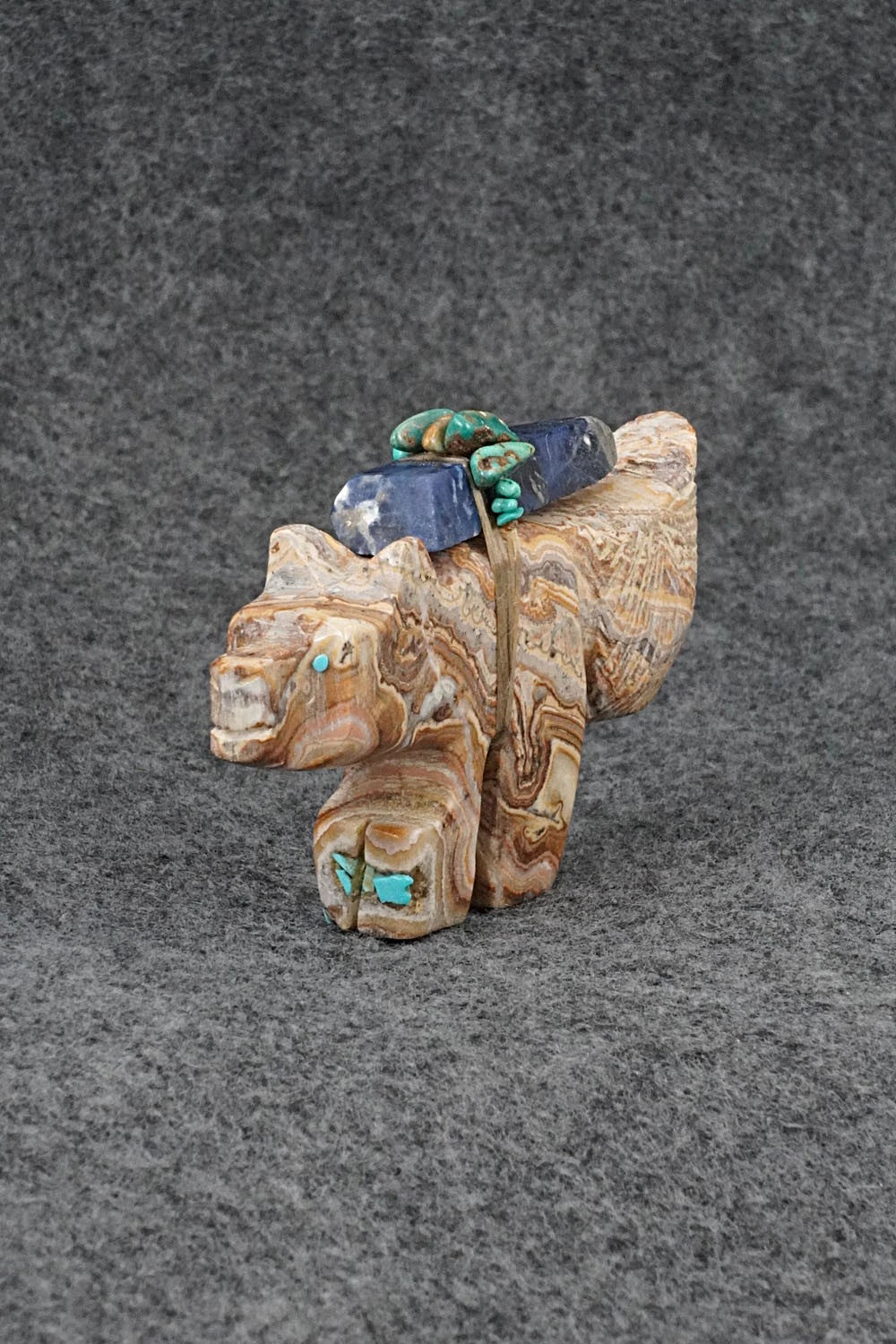 Wolf Zuni Fetish Carving - Danny Lonjose