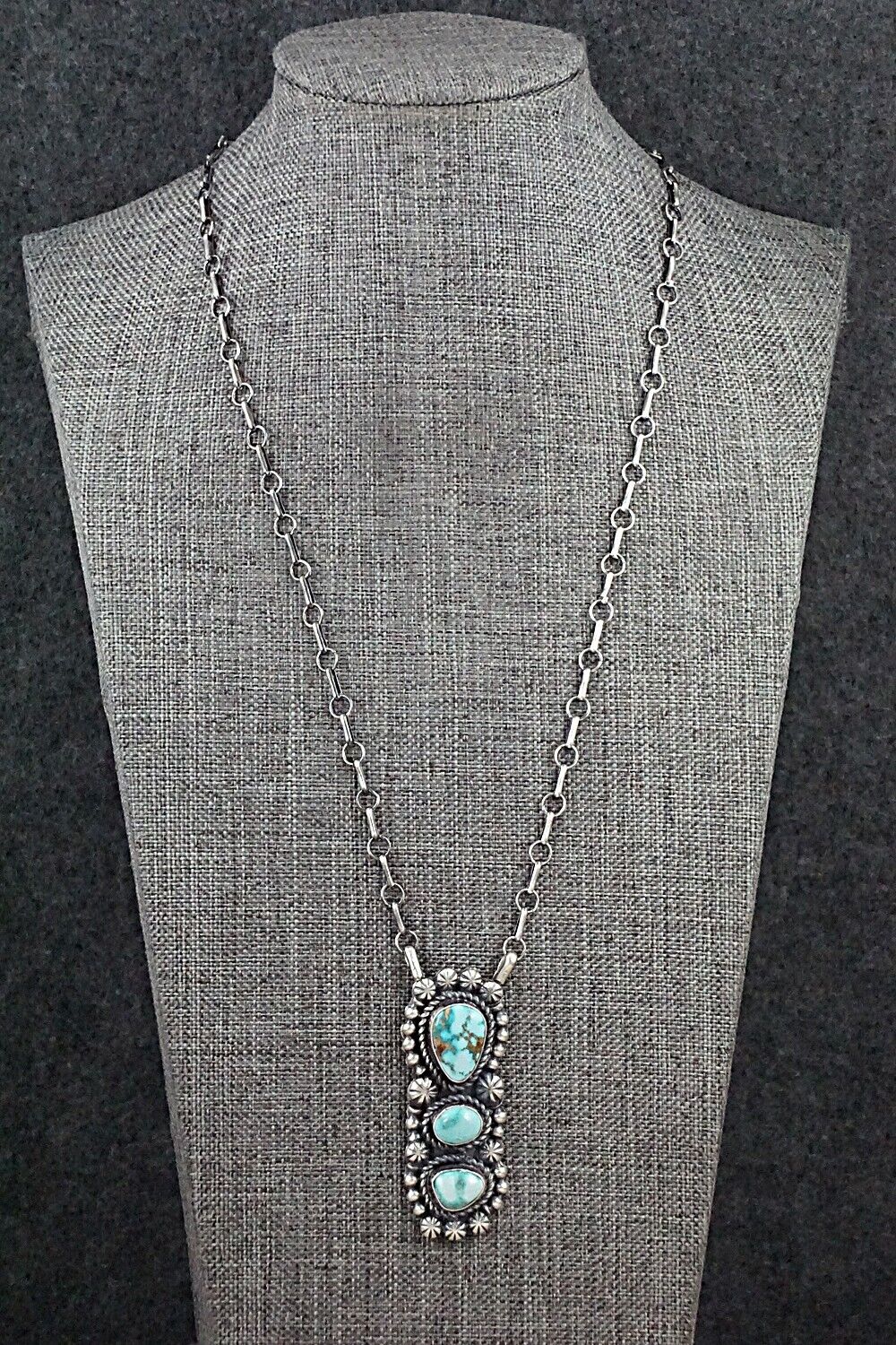 Turquoise & Sterling Silver Necklace - Jeff James