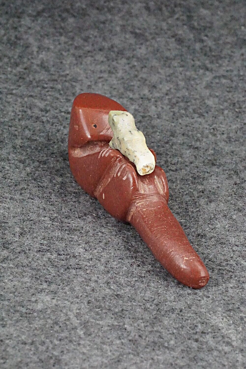 Otter with Pup Zuni Fetish Carving - Justin Red Elk