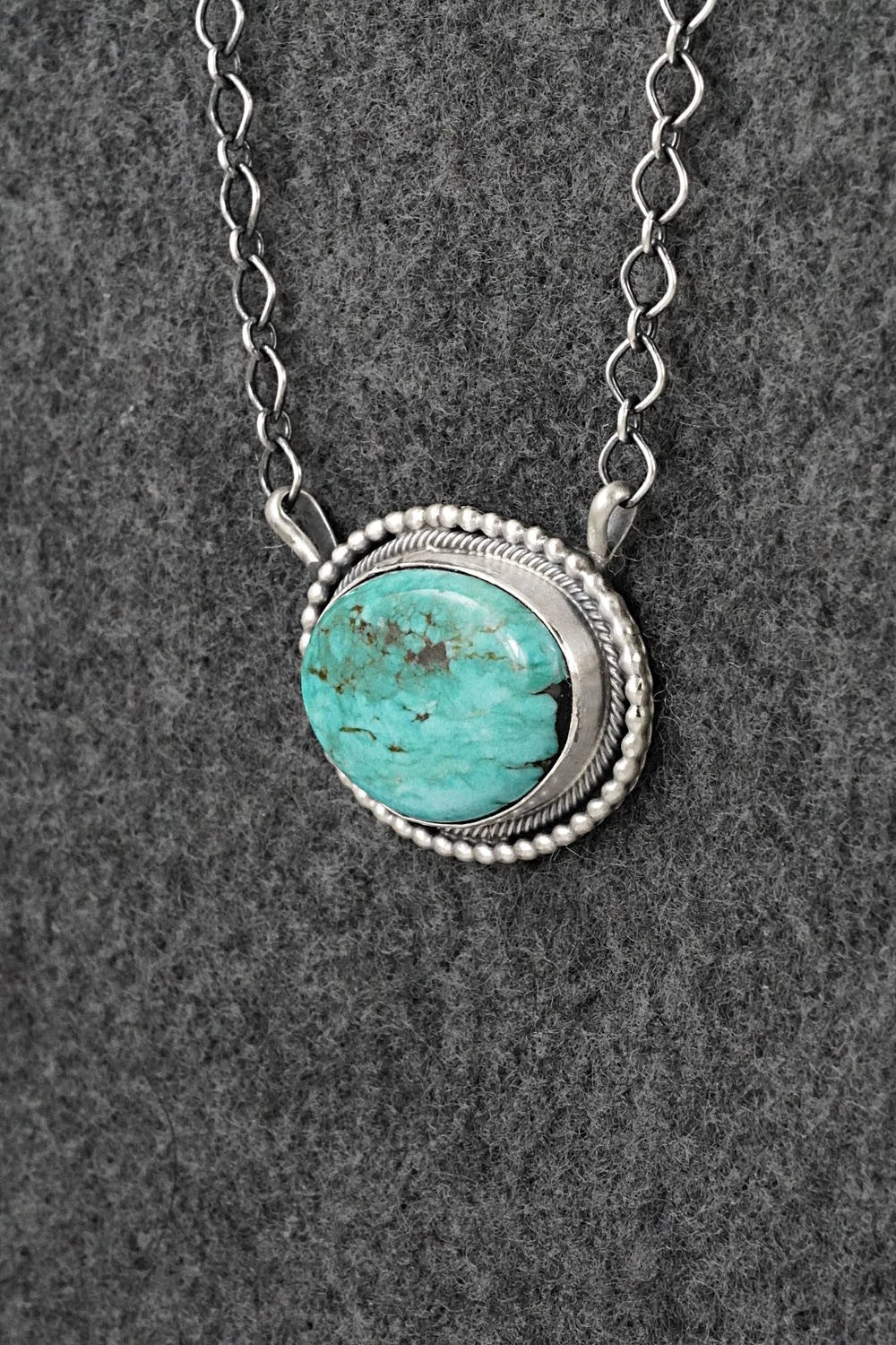Turquoise & Sterling Silver Necklace - Darrin Livingston