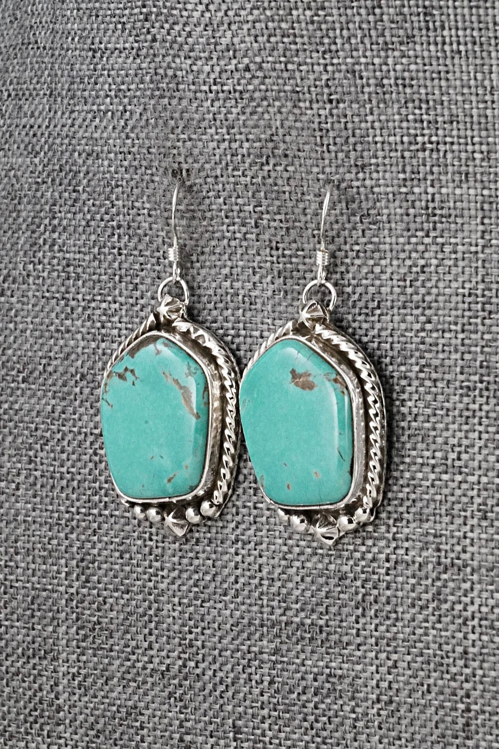 Turquoise & Sterling Silver Earrings - Rena Shelly