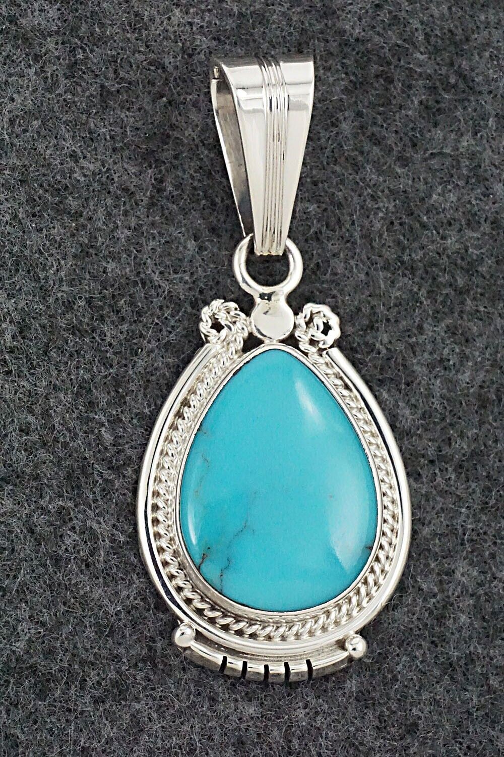 Turquoise & Sterling Silver Pendant - Samuel Yellowhair