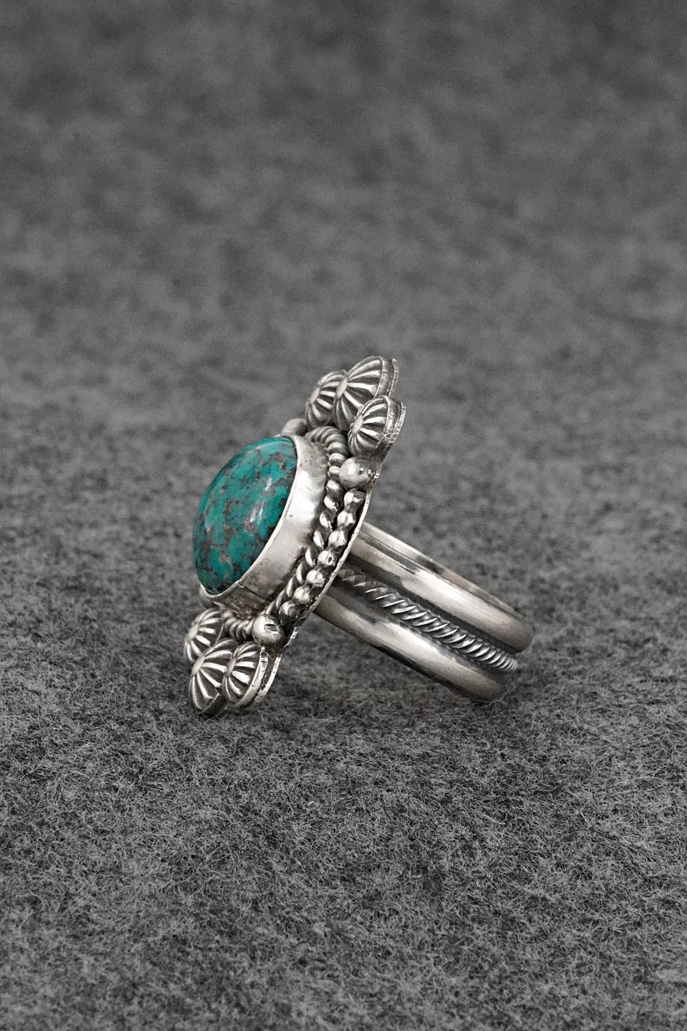 Turquoise & Sterling Silver Ring - Michael Calladitto - Size 7