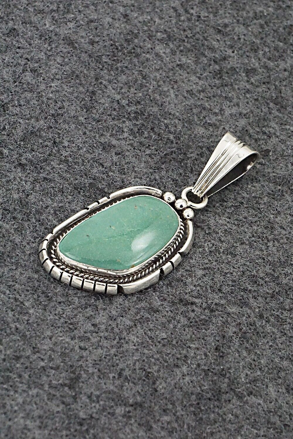 Turquoise & Sterling Silver Pendant - Samuel Yellowhair