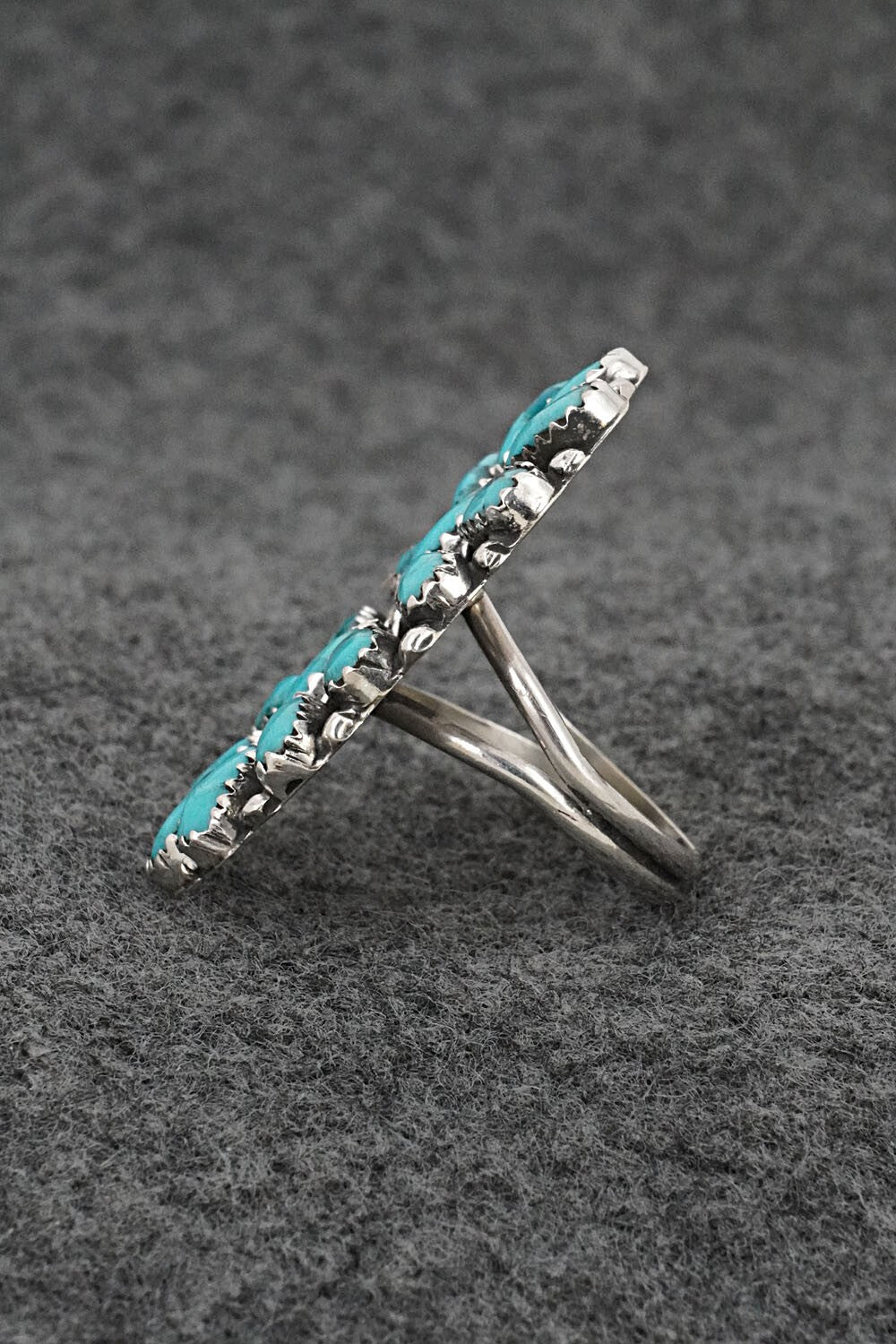 Turquoise & Sterling Silver Ring - Zeita Begay - Size 7.75