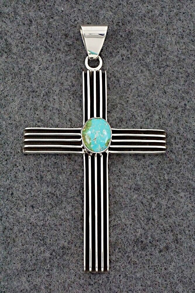 Turquoise and Sterling Silver Pendant - Francis Jones