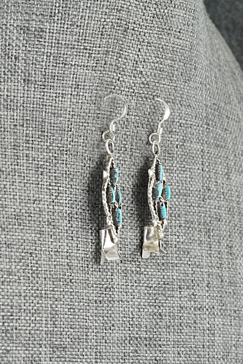 Turquoise & Sterling Silver Squash Blossom Set - Lorna Mahkee