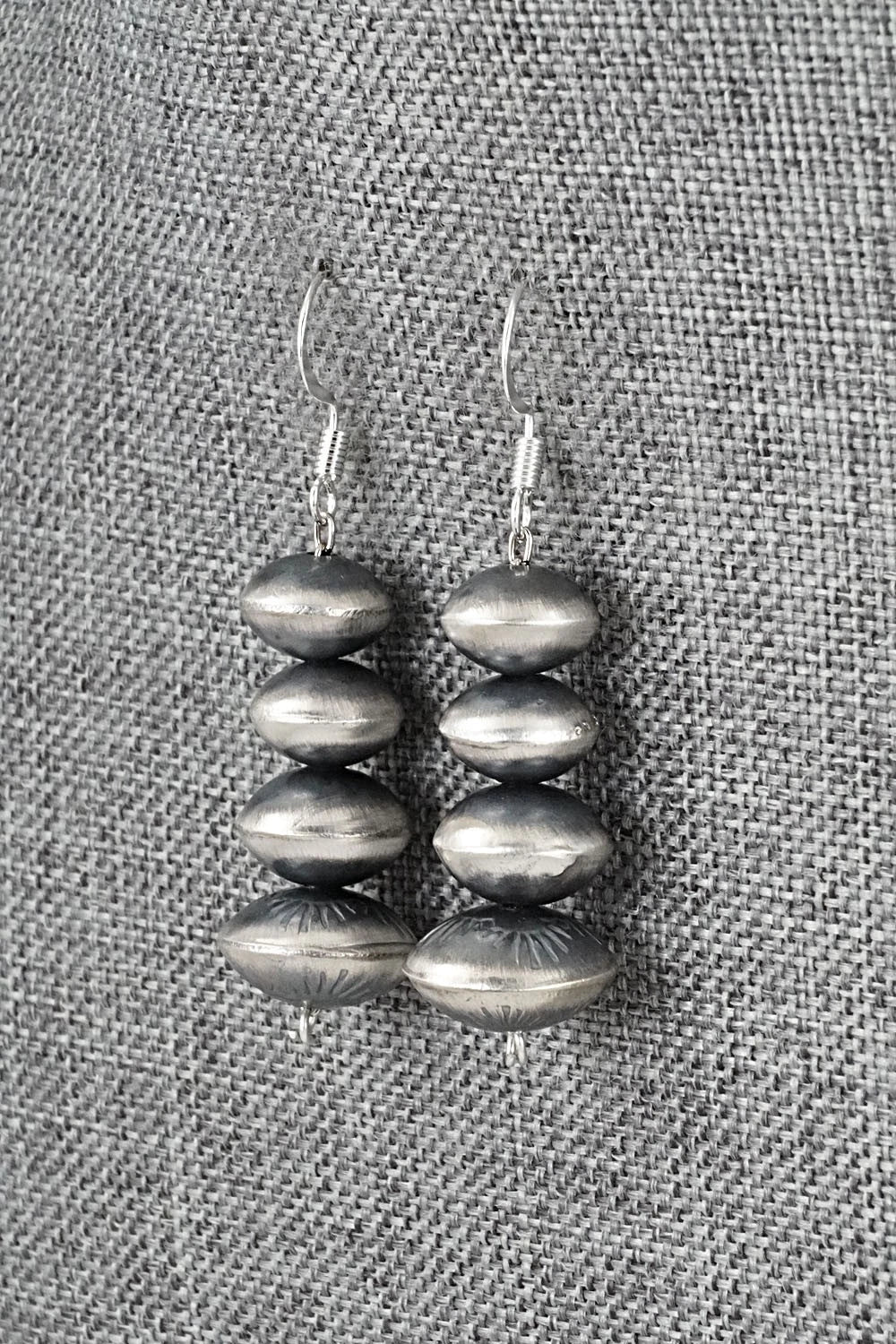 Sterling Silver Navajo Pearl Earrings - Angeline Miller