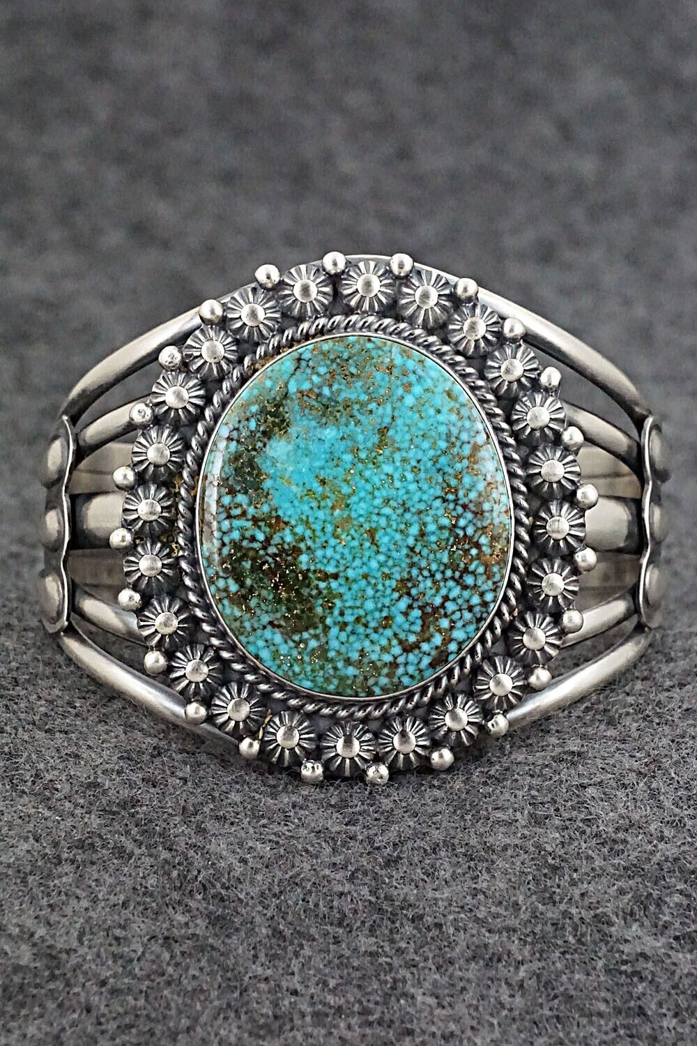 Turquoise & Sterling Silver Bracelet & Ring Set - Raymond Delgarito