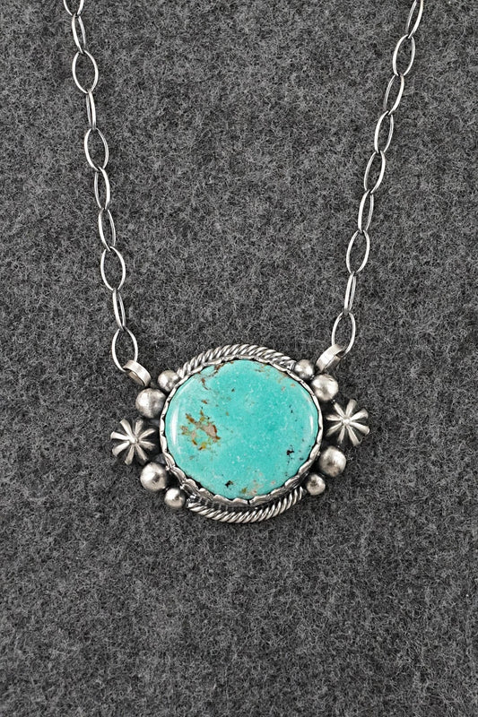 Turquoise & Sterling Silver Necklace - Mark Yazzie