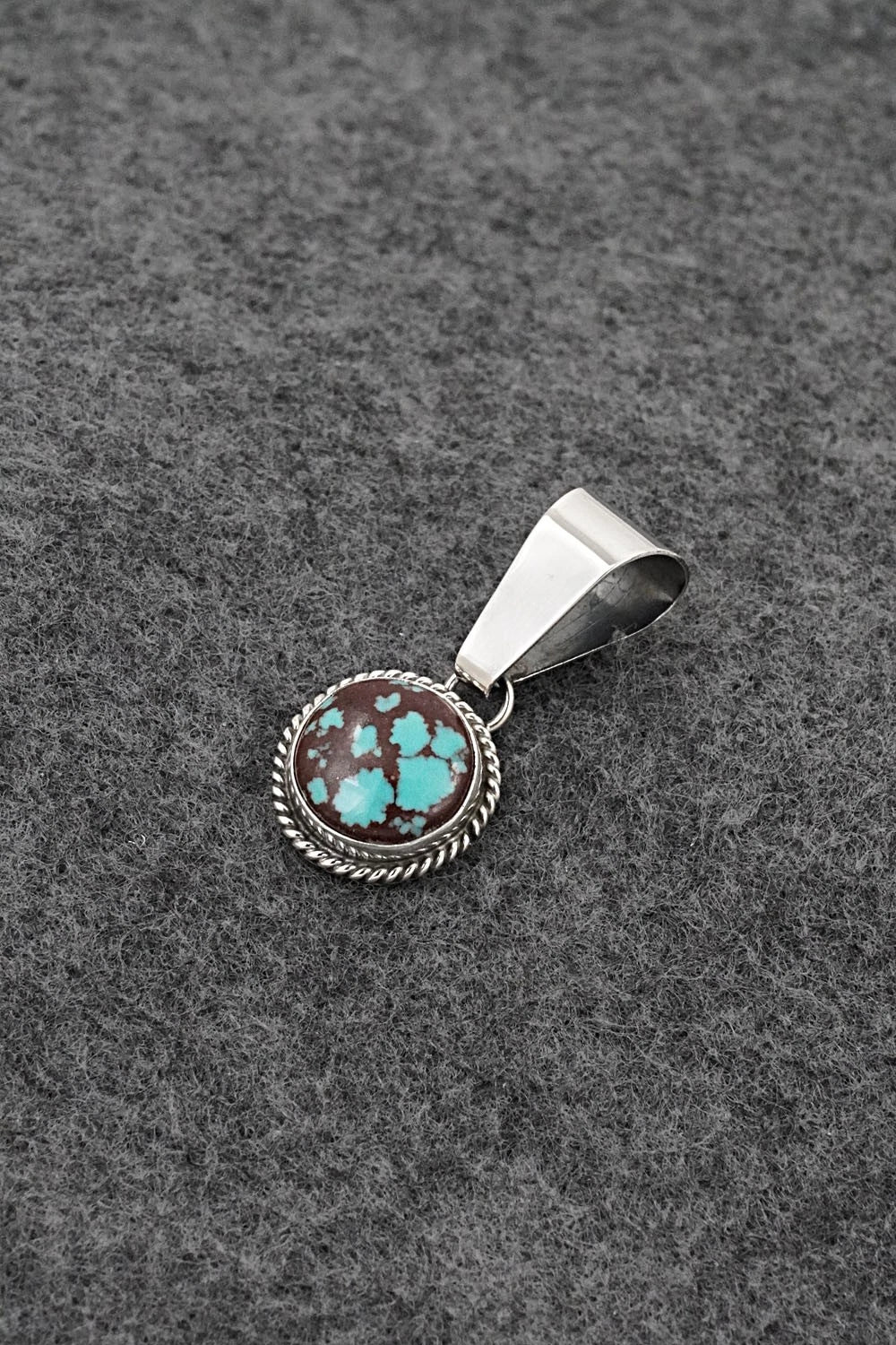 Turquoise & Sterling Silver Pendant - Eugene Gruber