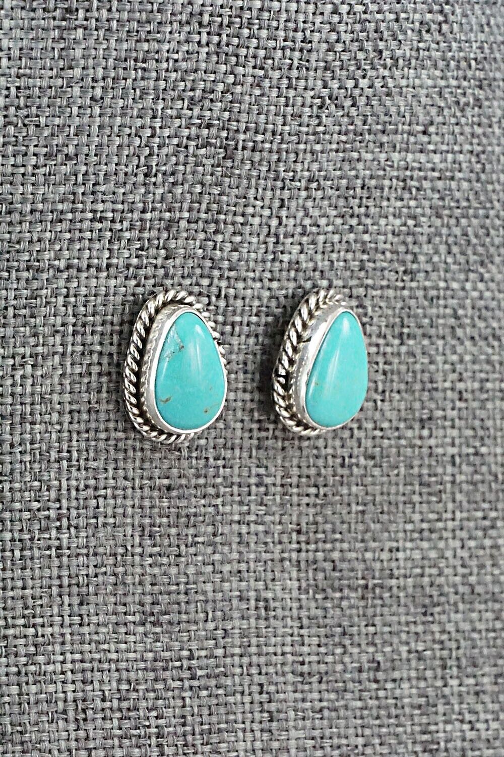 Turquoise & Sterling Silver Earrings - Marco Begaye