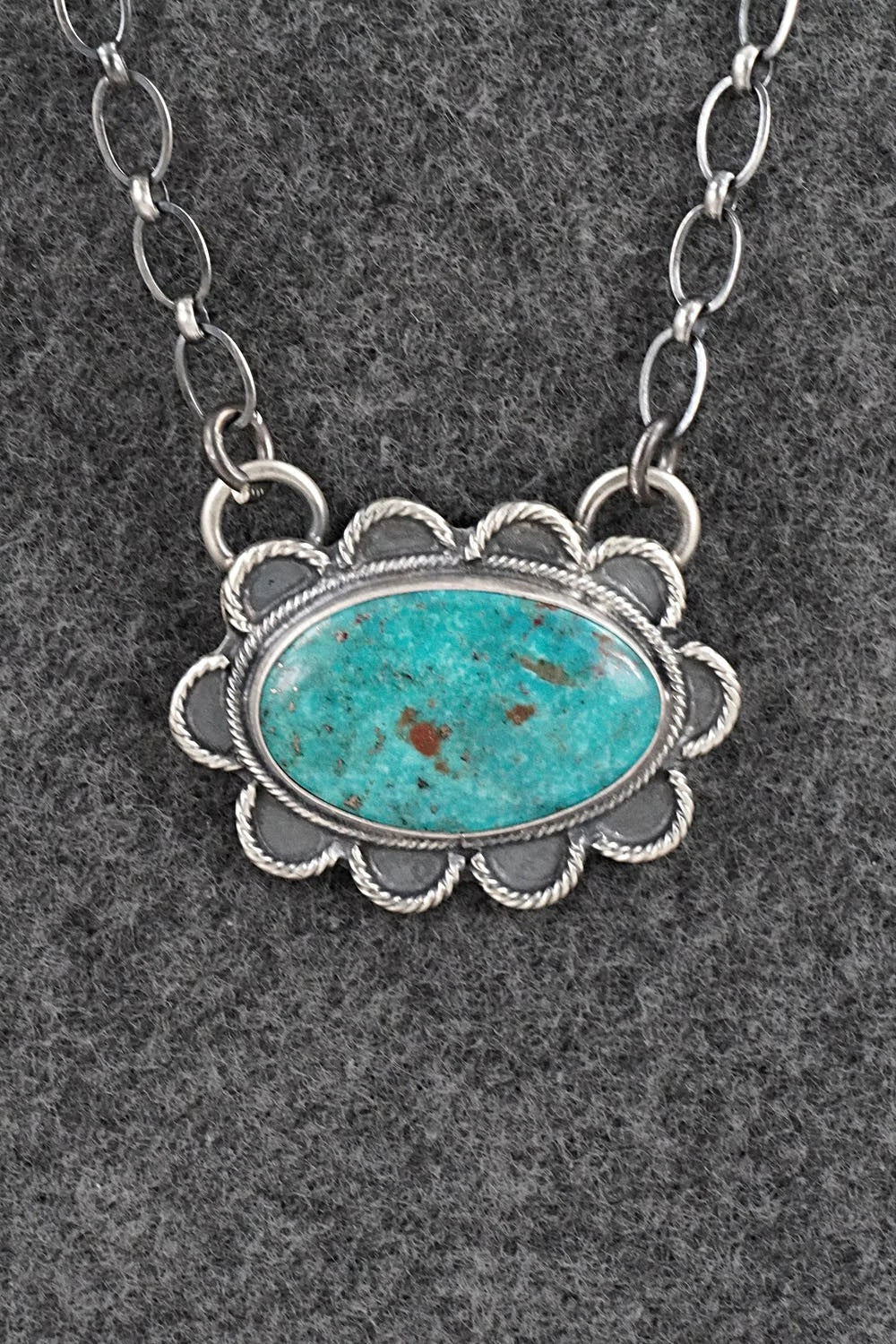 Turquoise & Sterling Silver Necklace - Bobby Johnson
