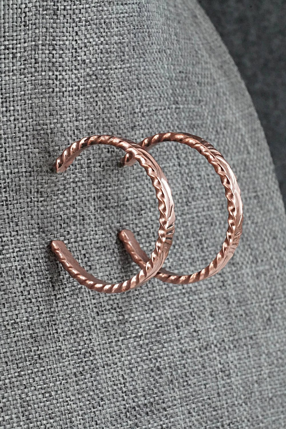 Copper Hoop Earrings - Elaine Tahe