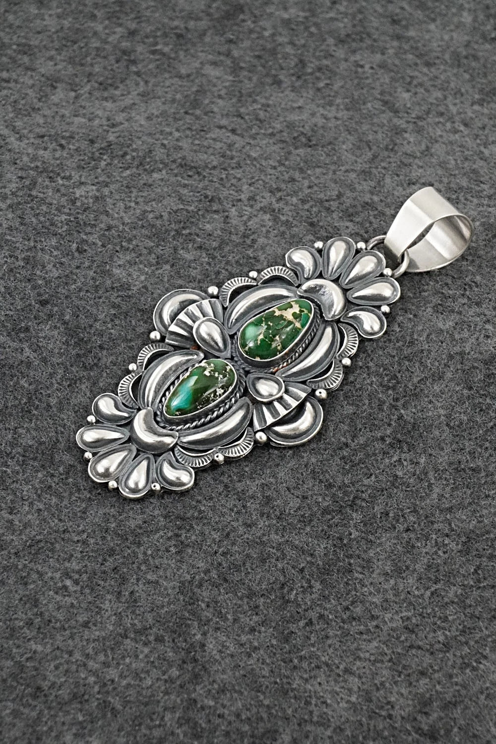 Turquoise and Sterling Silver Pendant - Derrick Gordon