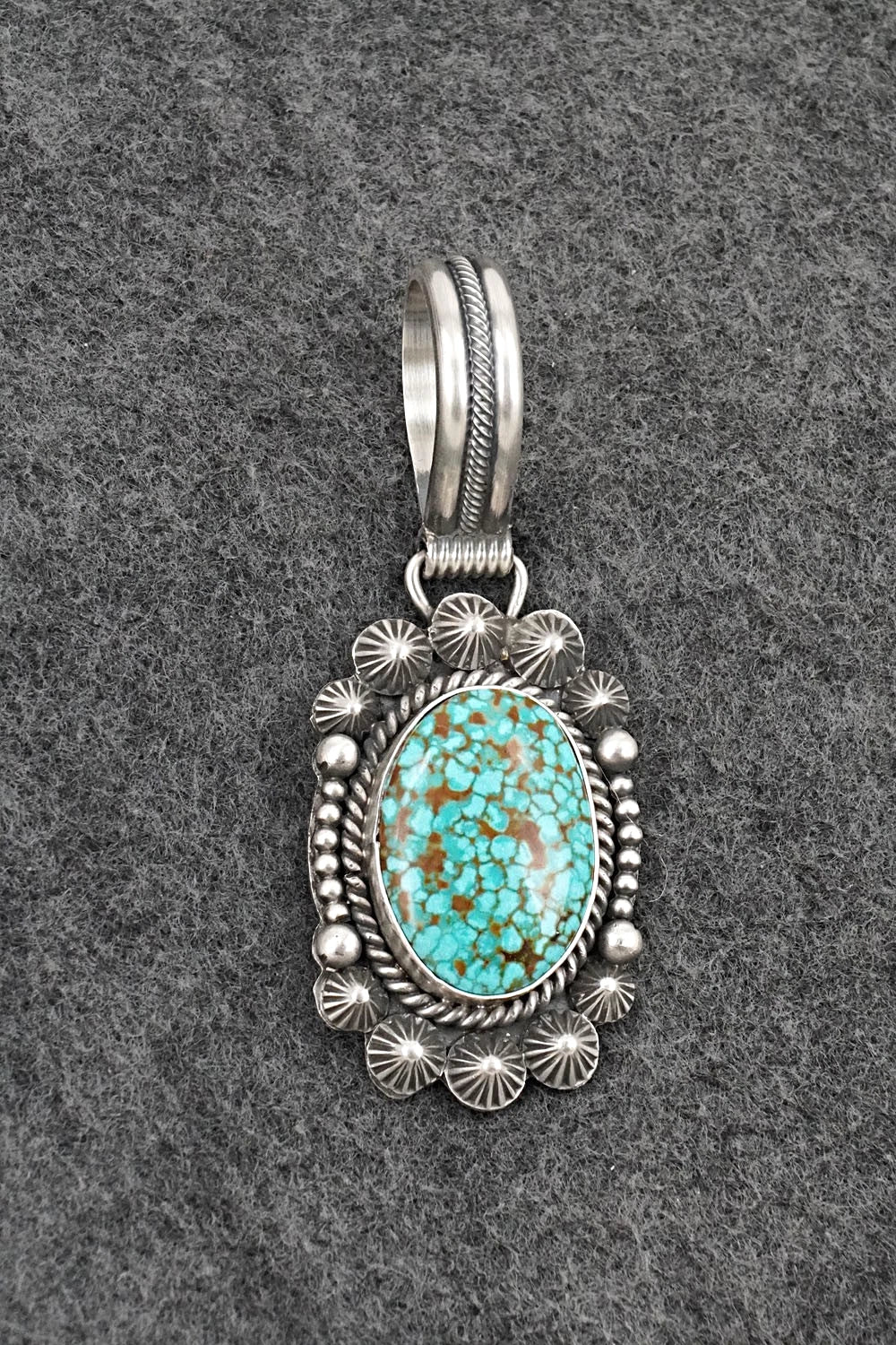 Turquoise & Sterling Silver Pendant - Michael Calladitto