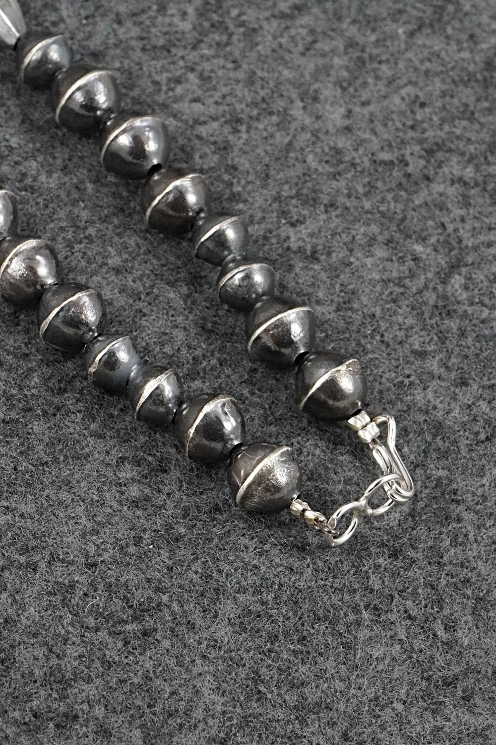 Sterling Silver Navajo Pearl Necklace 26" - Vintage