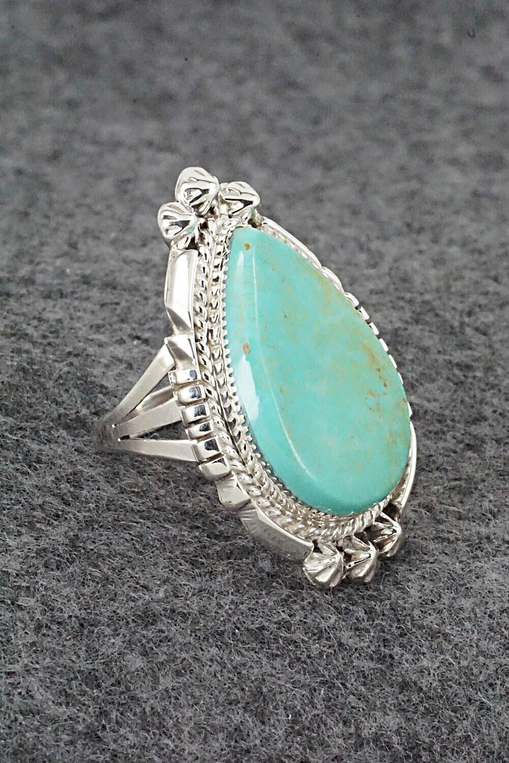 Turquoise & Sterling Silver Ring - Andrew Vandever - Size 6.5