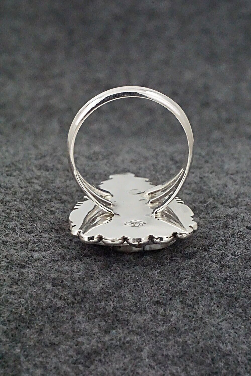 White Buffalo & Sterling Silver Ring - Daniel Benally - Size 10