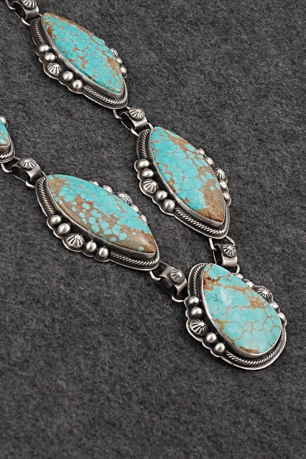 Turquoise & Sterling Silver Necklace and Earrings Set - Kathleen Livingston