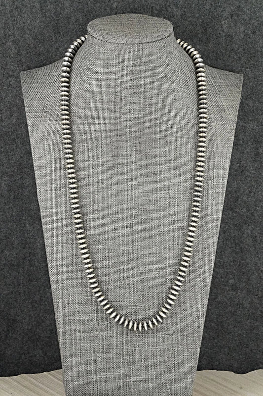 Sterling Silver Navajo Pearl Necklace 22" - Bryannen Halwood