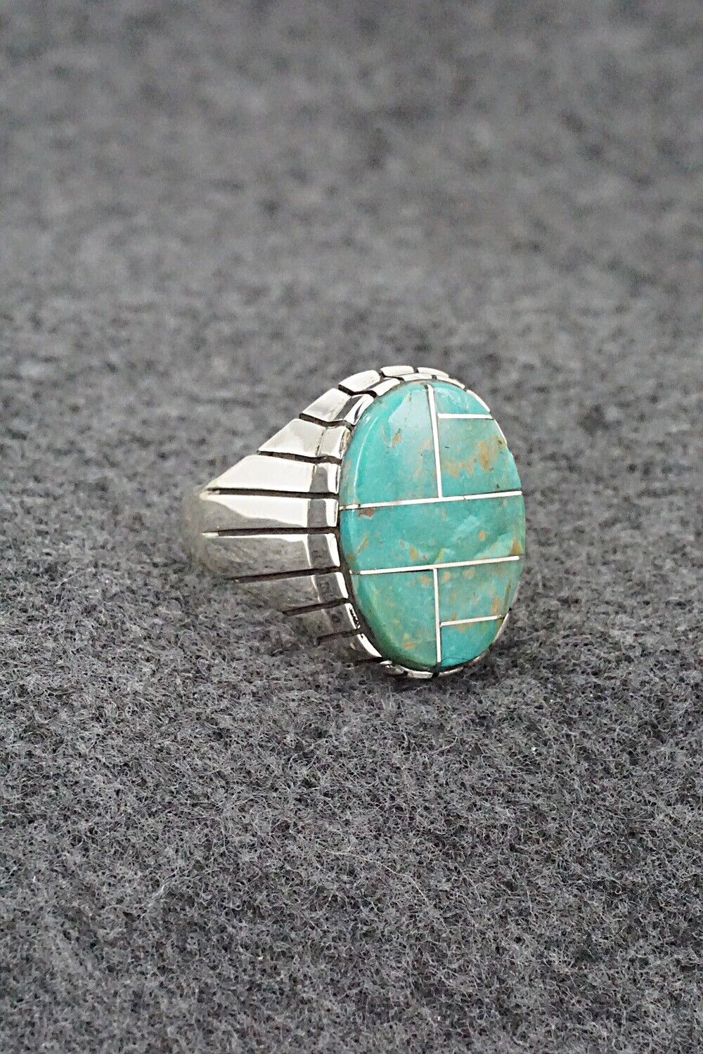 Turquoise & Sterling Silver Ring - Trevor Jack - Size 9