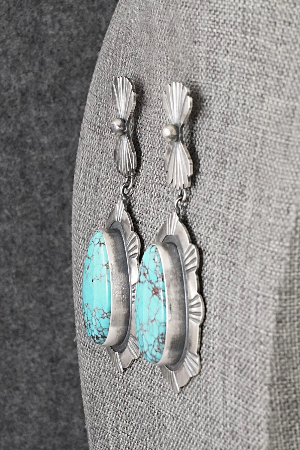 Turquoise & Sterling Silver Earrings - Mark Yazzie