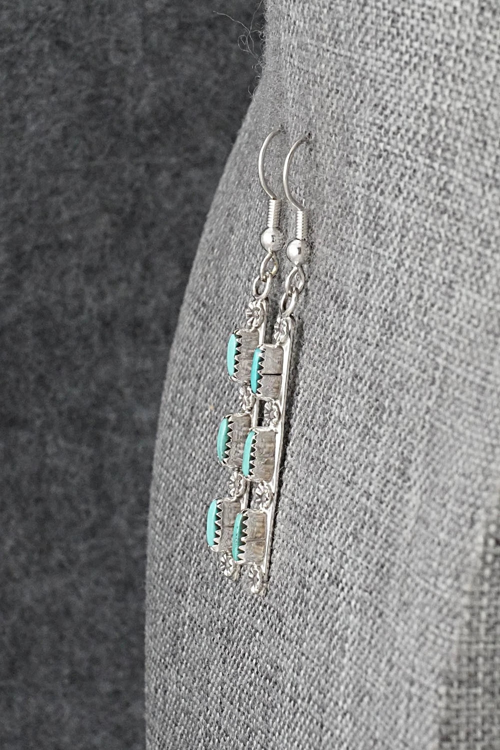 Turquoise & Sterling Silver Earrings - Murray Hannaweeka