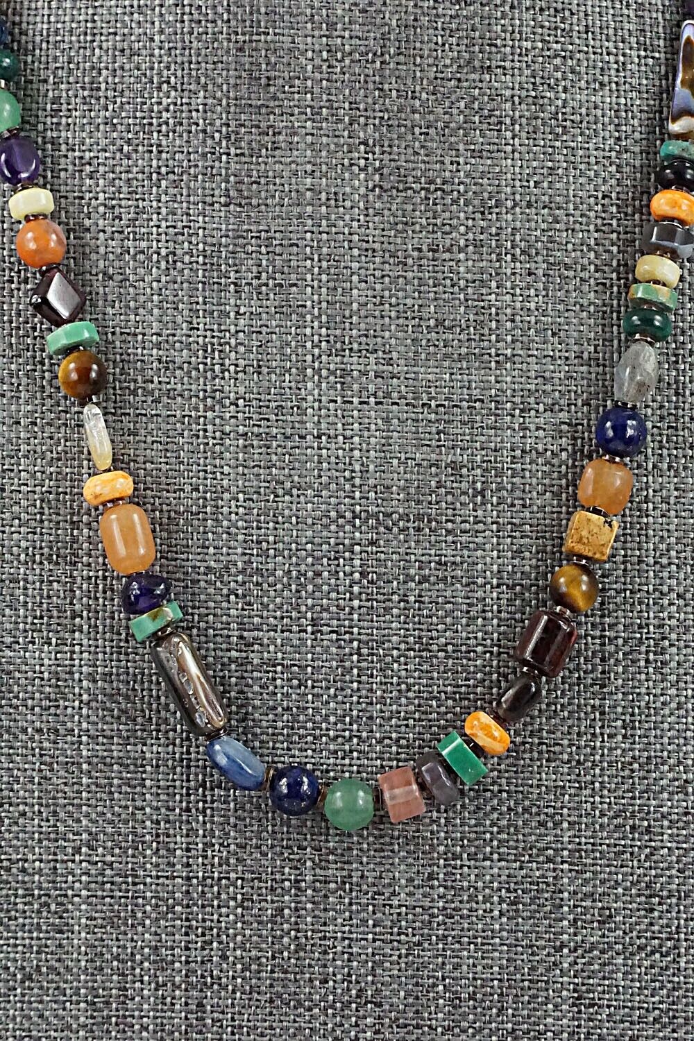 Multi Stone and Sterling Silver Necklace - Marcella Teller