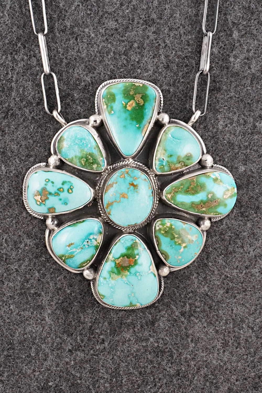 Turquoise & Sterling Silver Necklace - Darrin Livingston