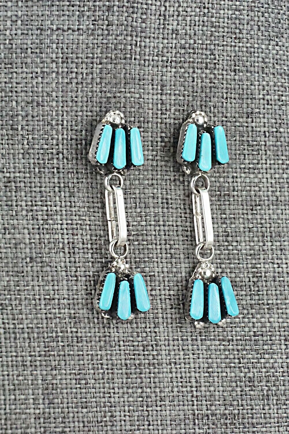 Turquoise & Sterling Silver Earrings - Carlene Hattie
