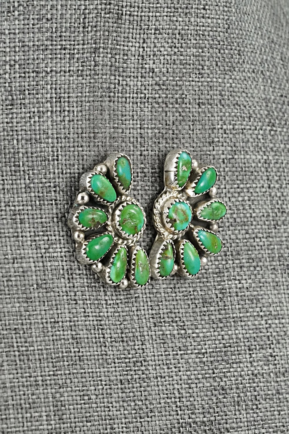 Turquoise & Sterling Silver Earrings - Justina Wilson